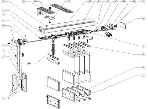 Схема сборки жалюзи